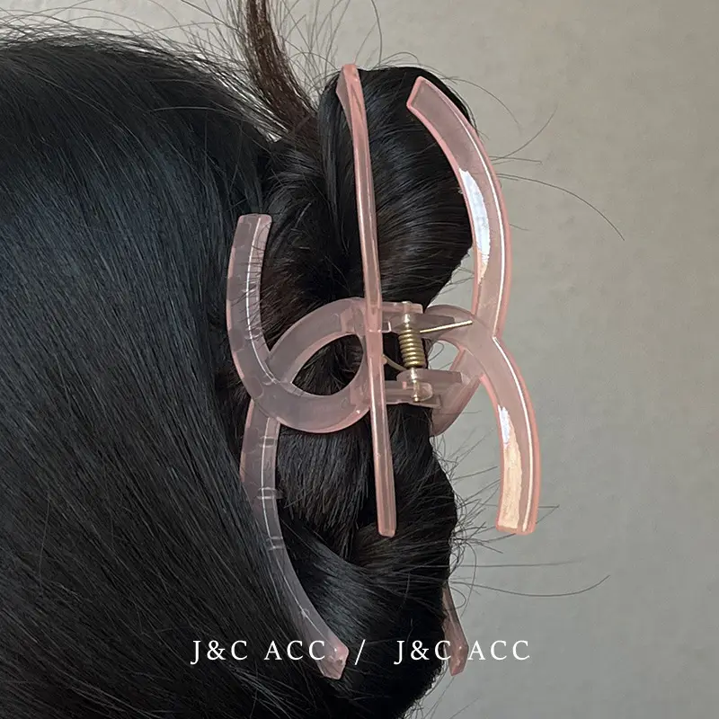 C-Shape Hairpin for Women Brown Shark Clip - Image 6