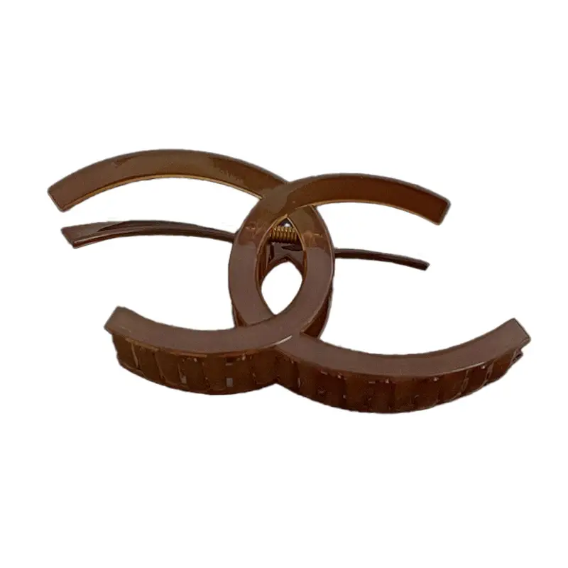 C-Shape Hairpin for Women Brown Shark Clip - Image 9
