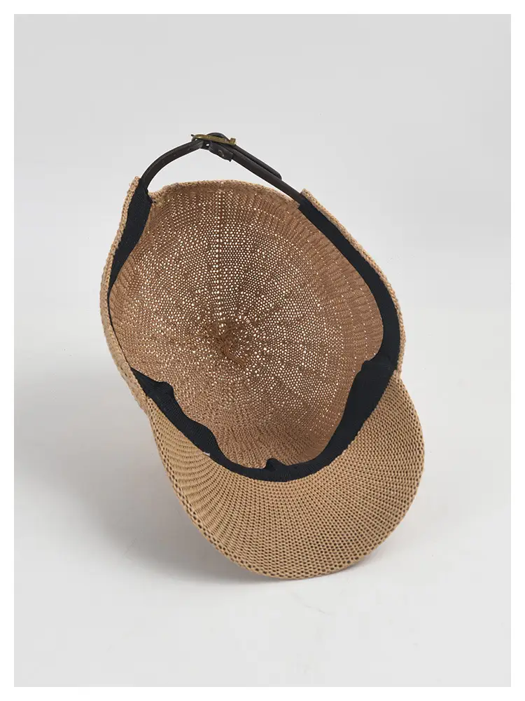 Beige Knitted Baseball Cap for Women Men Outdoor Sunshade — feature 15