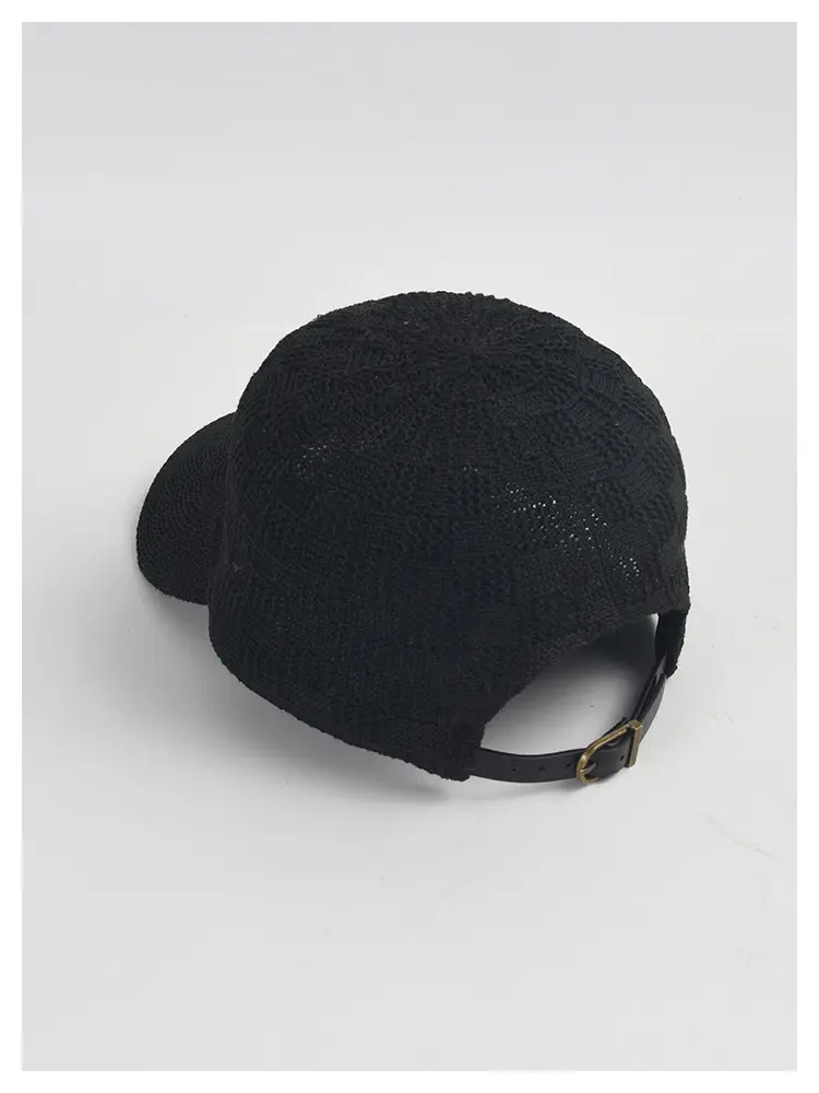Beige Knitted Baseball Cap for Women Men Outdoor Sunshade — feature 5