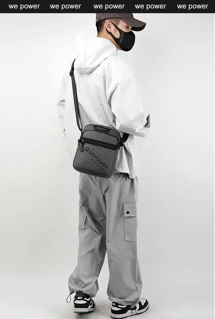 Men's Black Shoulder Bag Large Capacity Crossbody — feature 15