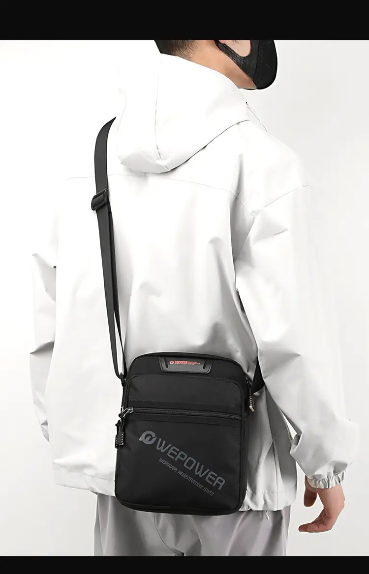 Men's Black Shoulder Bag Large Capacity Crossbody — feature 18