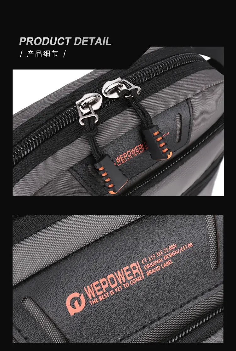 Men's Black Shoulder Bag Large Capacity Crossbody — feature 21