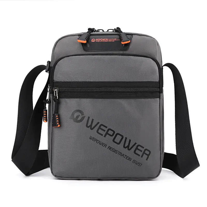 Men's Black Shoulder Bag Large Capacity Crossbody