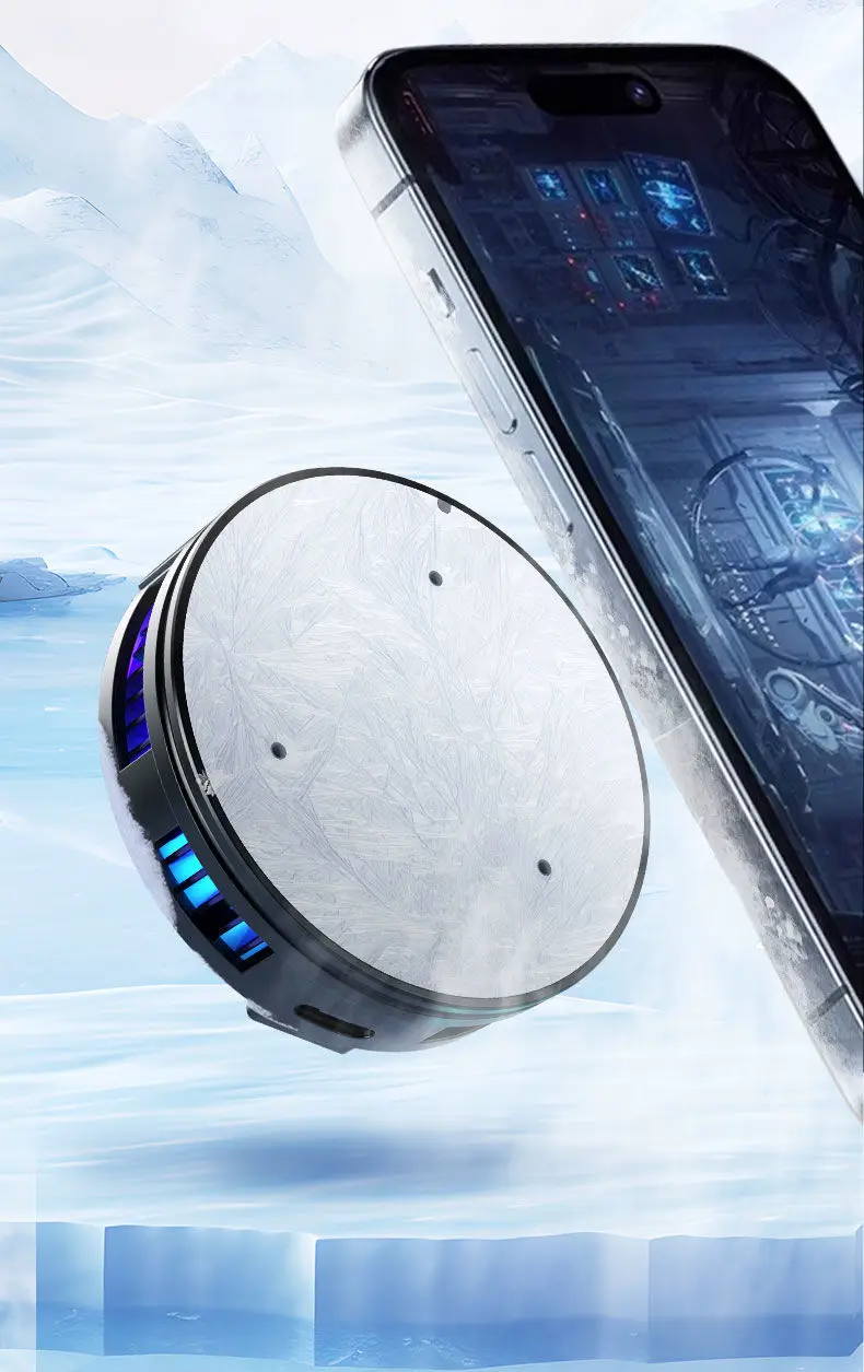 Magnetic Phone Cooler with LED Light & Data Port — feature 5