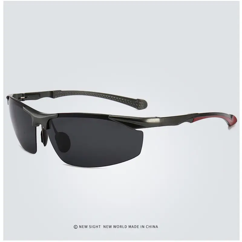 Men Aluminum Rimless Sunglasses Black High-End Outdoor Sports Cycling β feature 18