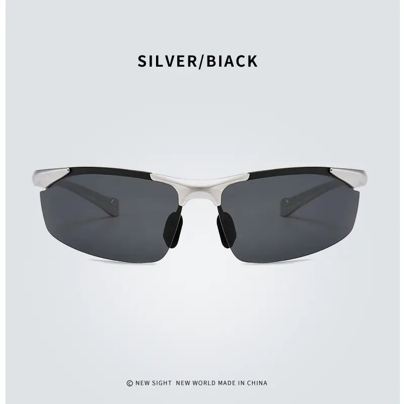 Men Aluminum Rimless Sunglasses Black High-End Outdoor Sports Cycling β feature 21