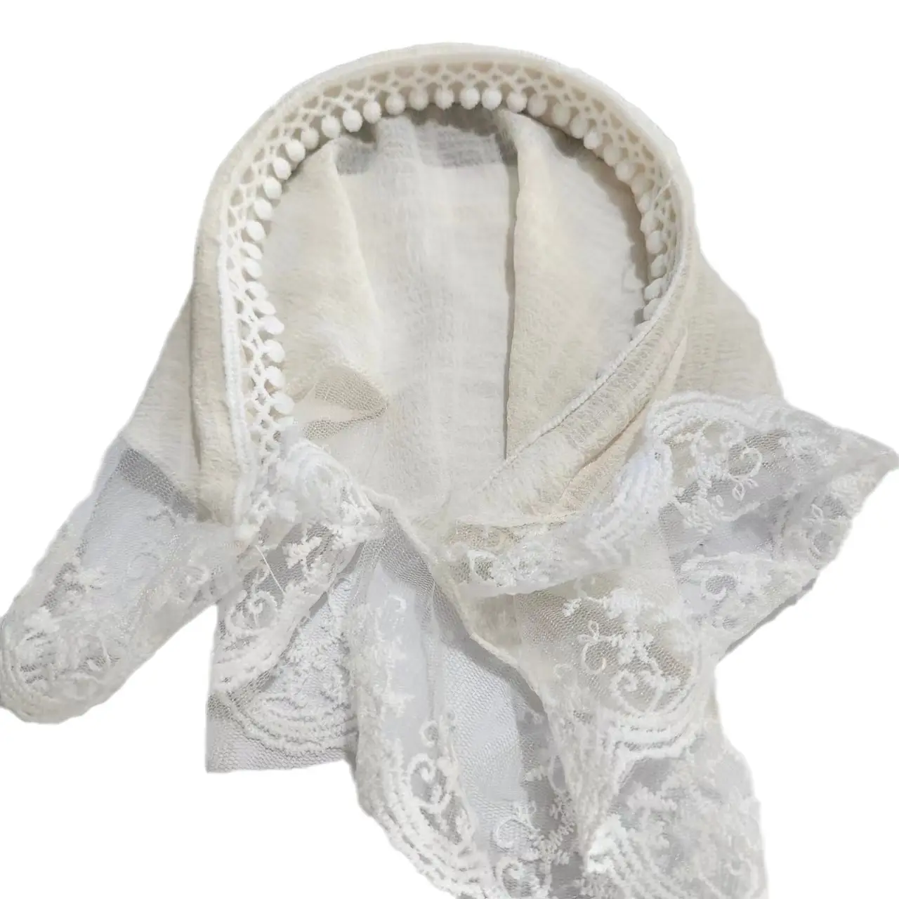 French Style Lace Headband for Women White Sweet Super Fairy