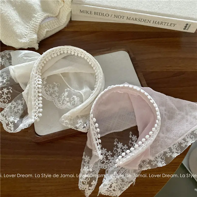 French Style Lace Headband for Women White Sweet Super Fairy — feature 22