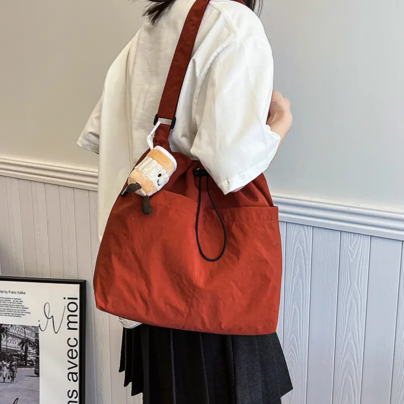 Women Casual Large Shoulder Bag Red 2024 - Image 6