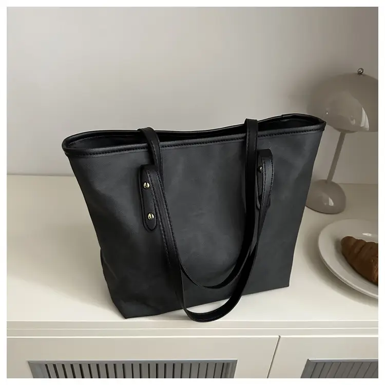 Vintage Textured Blue Tote Bag for Women — feature 11