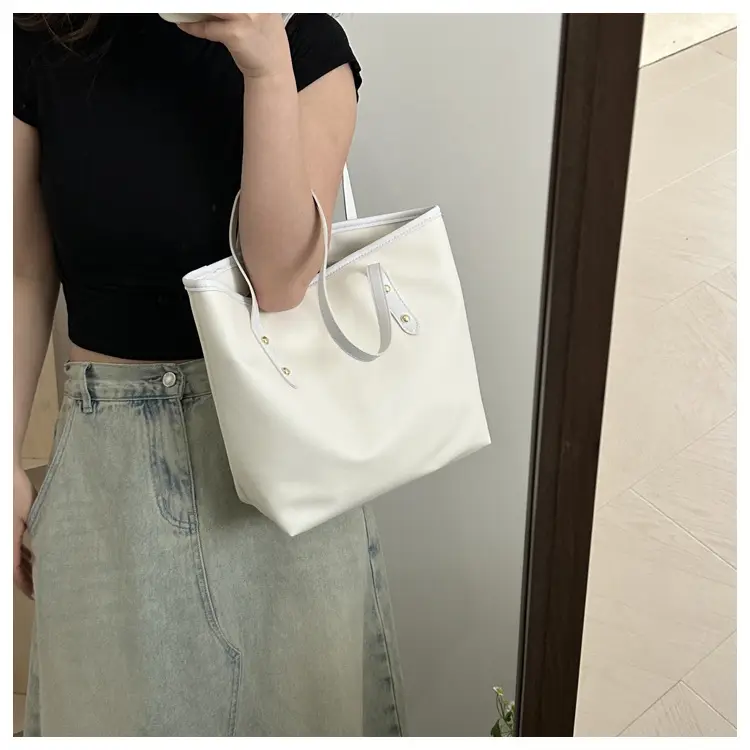 Vintage Textured Blue Tote Bag for Women — feature 16