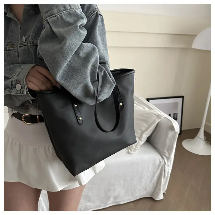Vintage Textured Blue Tote Bag for Women — feature 27