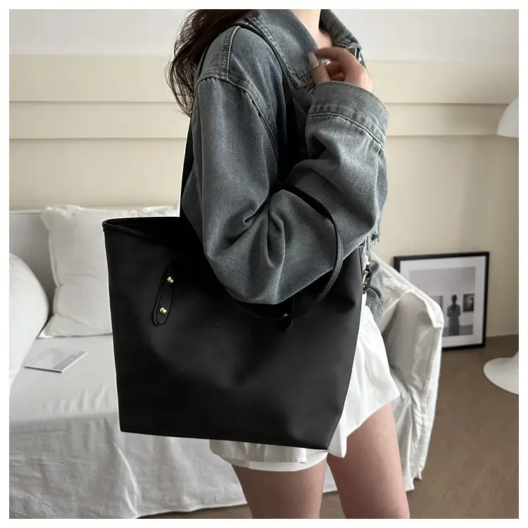 Vintage Textured Blue Tote Bag for Women — feature 29