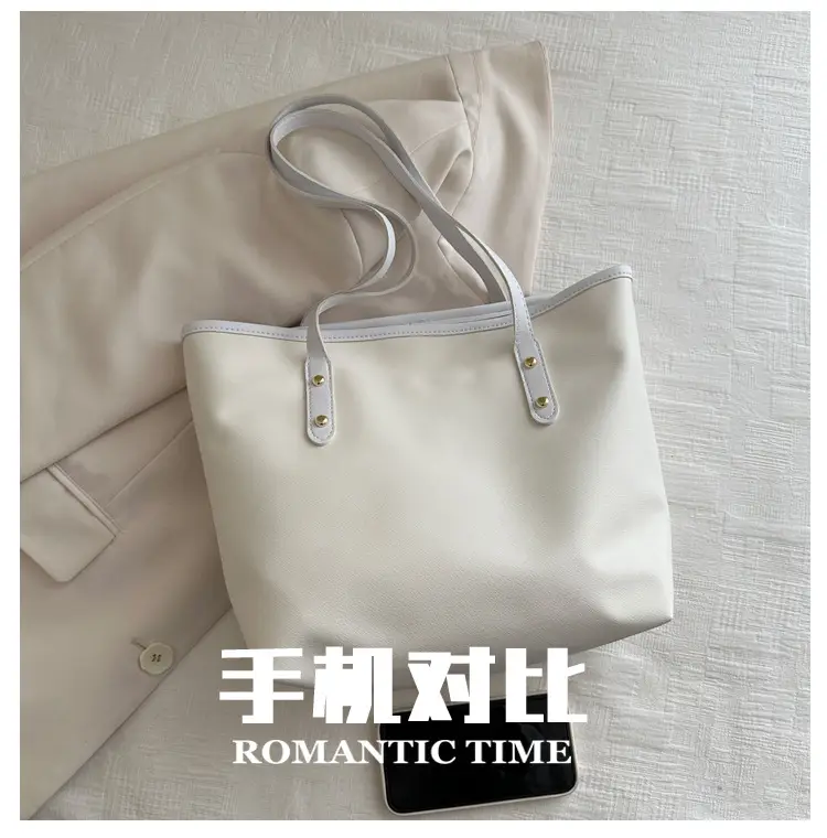 Vintage Textured Blue Tote Bag for Women — feature 5