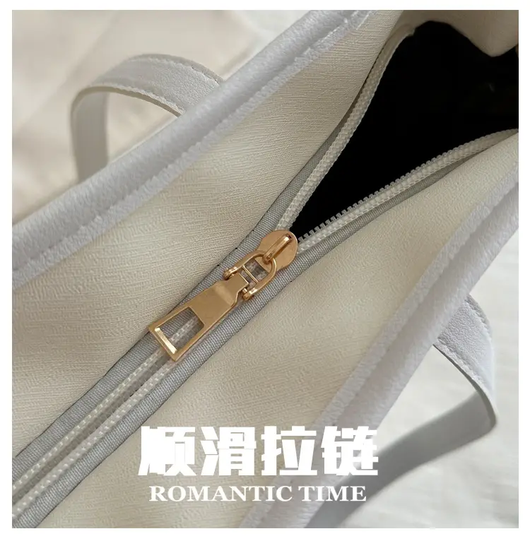 Vintage Textured Blue Tote Bag for Women — feature 6