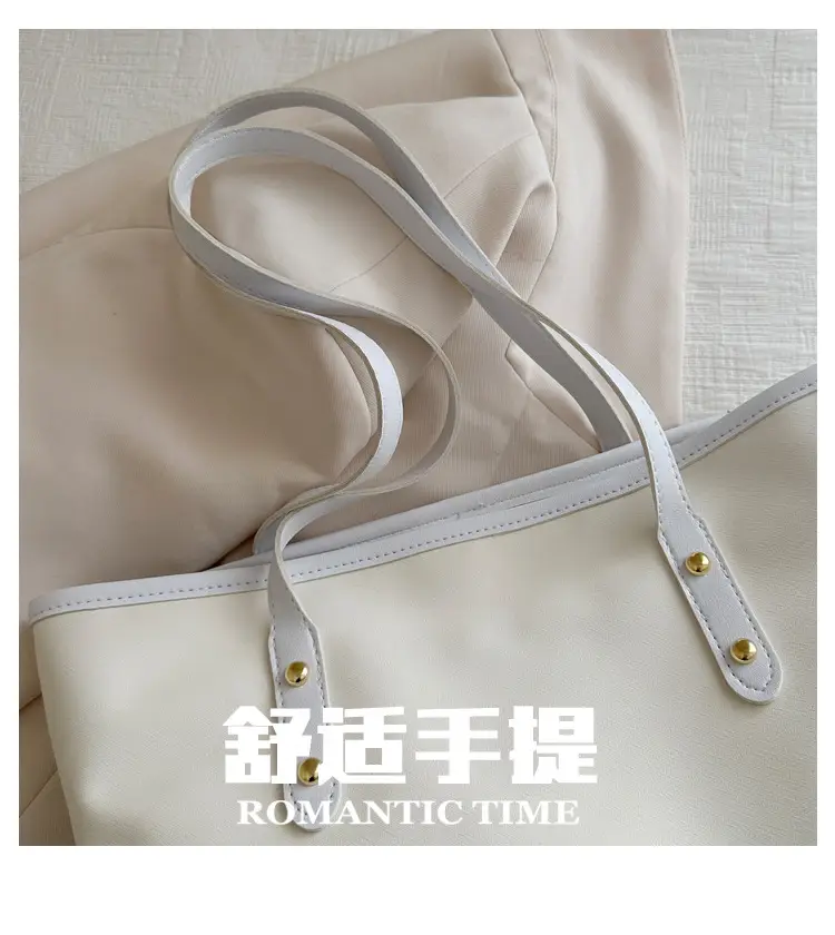 Vintage Textured Blue Tote Bag for Women — feature 7