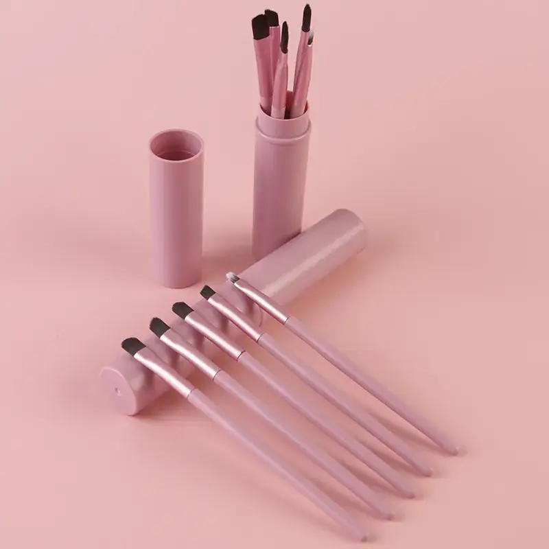 Aluminum Tube Makeup Brush Set Full 6-Piece Portable - Image 8