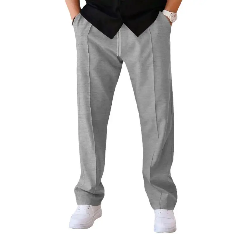 Men Blue Loose Straight Leg Sports Trousers Spring Summer - Image 14