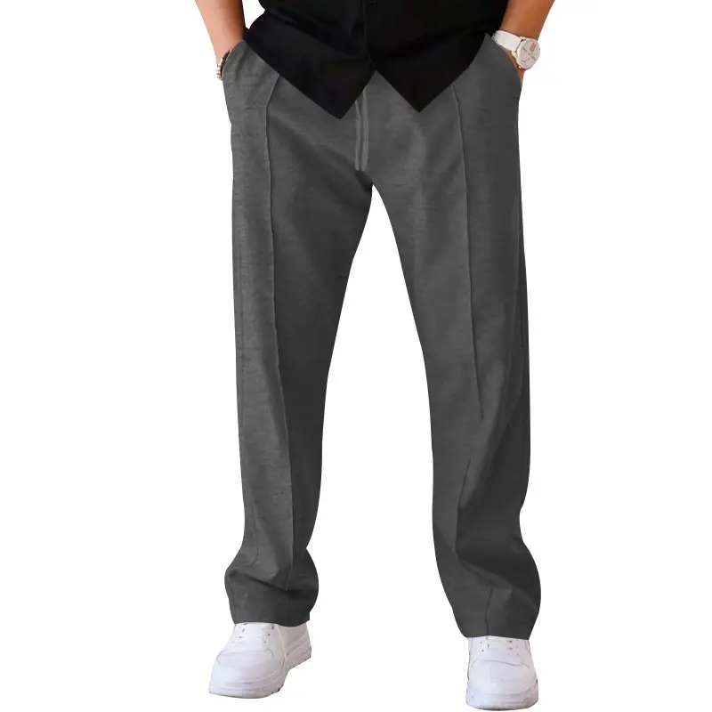 Men Blue Loose Straight Leg Sports Trousers Spring Summer - Image 8