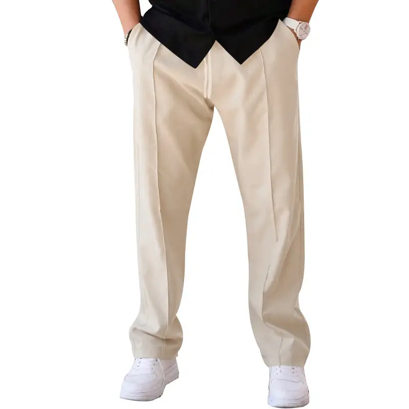 Men Blue Loose Straight Leg Sports Trousers Spring Summer - Image 9