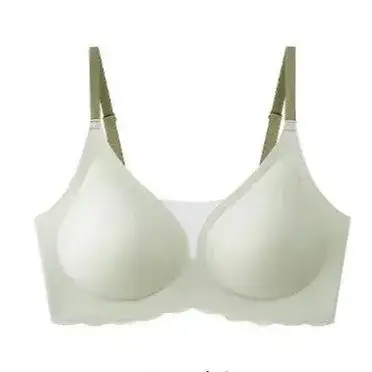 Black Mesh V-Neck Push Up Bra Without Underwire - Image 10