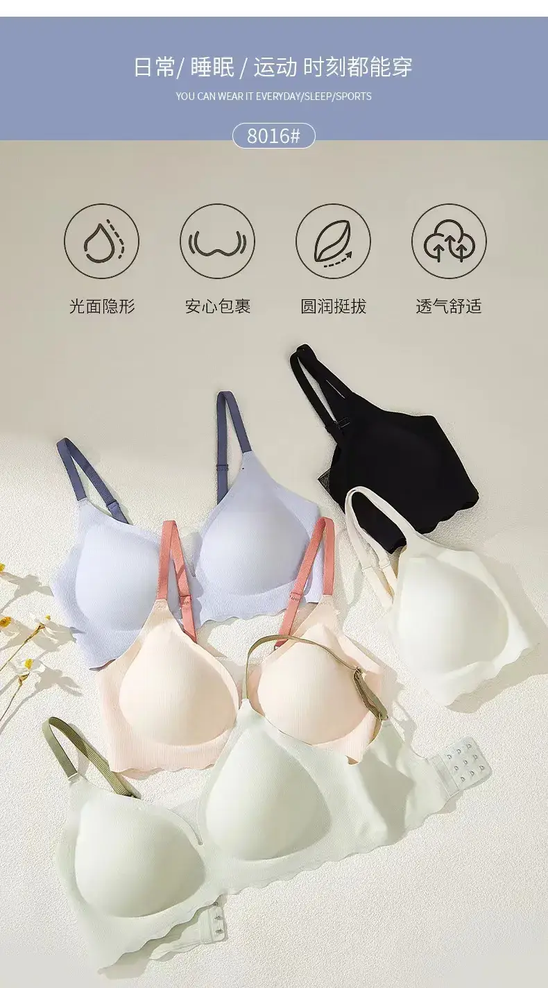 Black Mesh V-Neck Push Up Bra Without Underwire — feature 13
