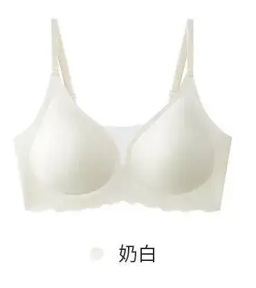 Black Mesh V-Neck Push Up Bra Without Underwire - Image 3