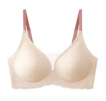 Black Mesh V-Neck Push Up Bra Without Underwire - Image 4