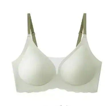 Black Mesh V-Neck Push Up Bra Without Underwire - Image 5