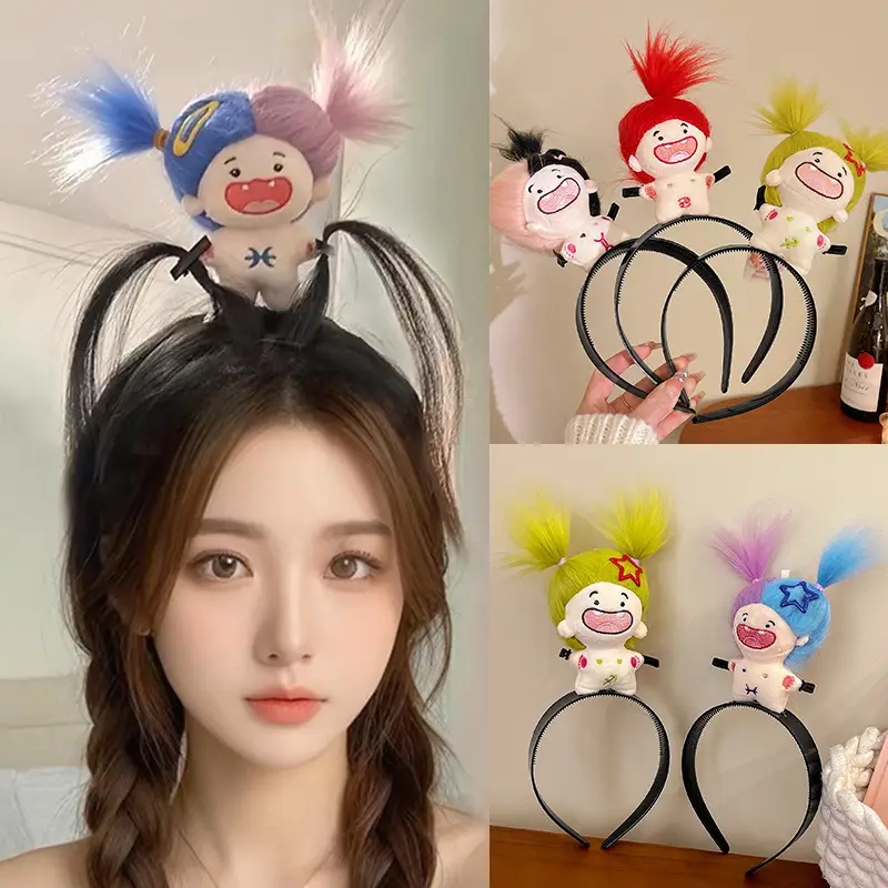 Cute Plush Mouse Face Wash Hair Band for Women - Image 64