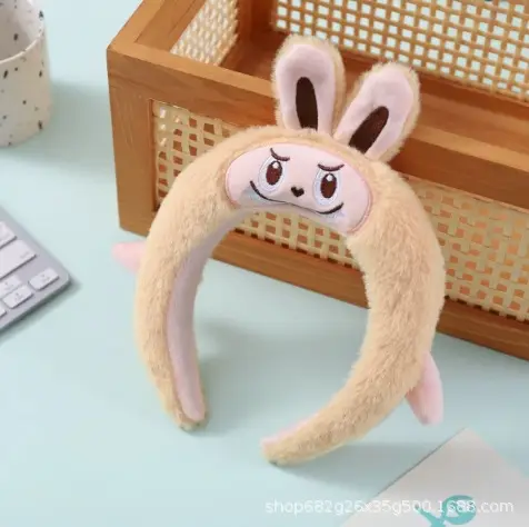 Cute Plush Mouse Face Wash Hair Band for Women - Image 16