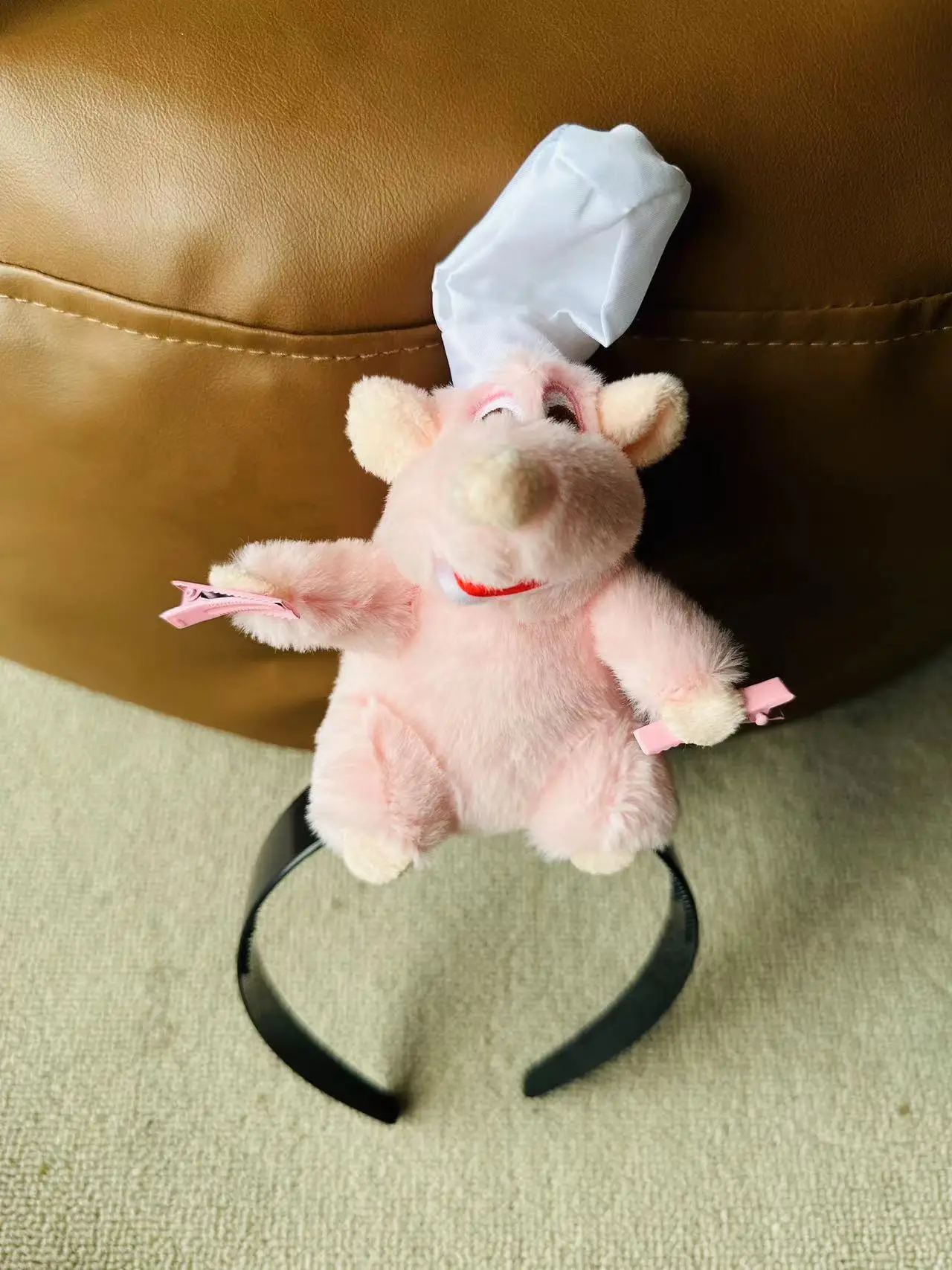 Cute Plush Mouse Face Wash Hair Band for Women - Image 30