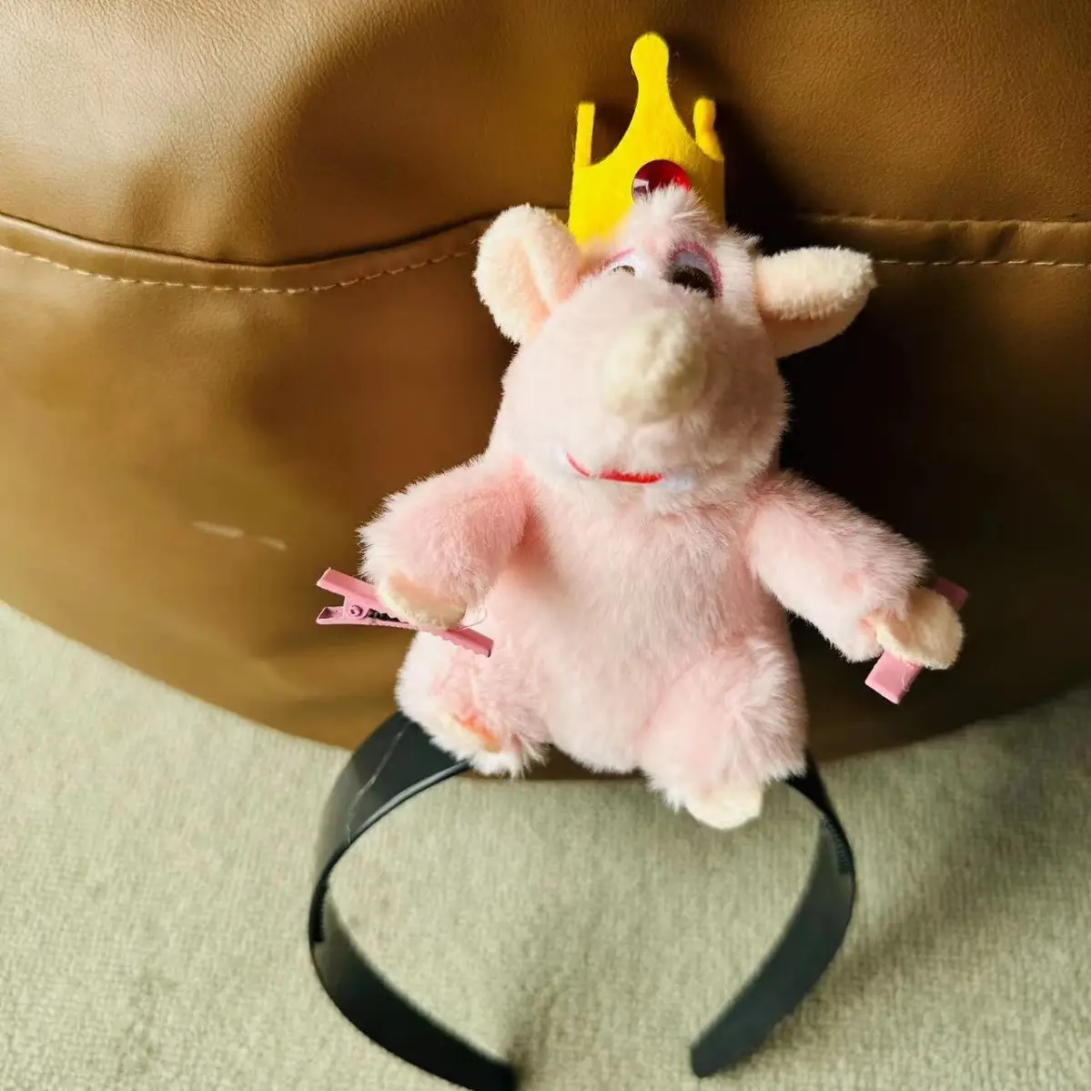 Cute Plush Mouse Face Wash Hair Band for Women - Image 31