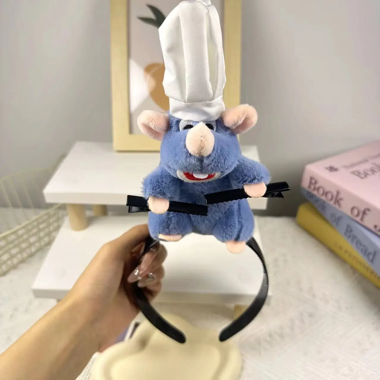 Cute Plush Mouse Face Wash Hair Band for Women - Image 2