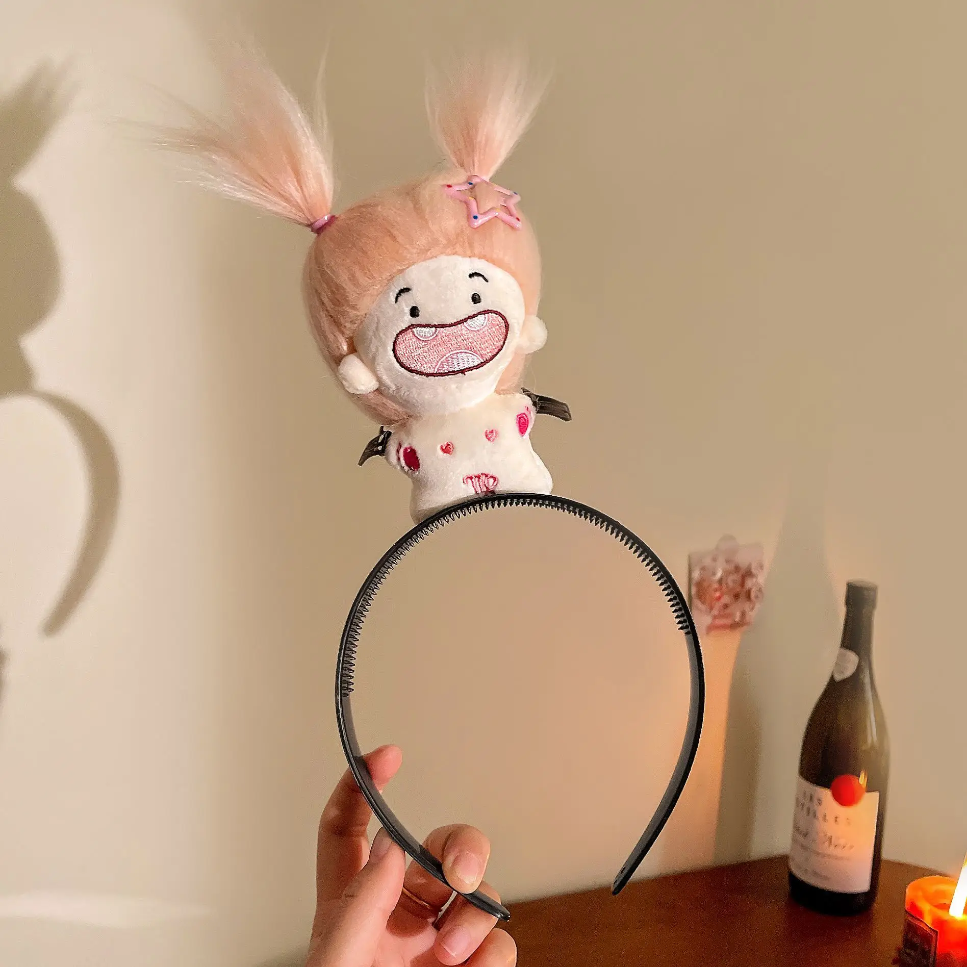 Cute Plush Mouse Face Wash Hair Band for Women - Image 26