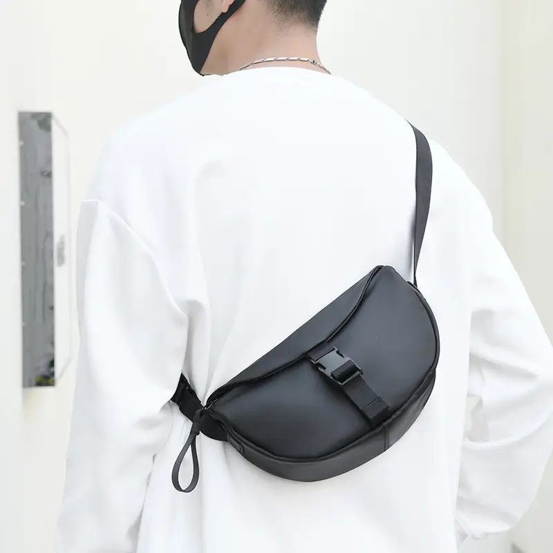 Black Crossbody Bag for Men Women Lightweight College Student - Image 8