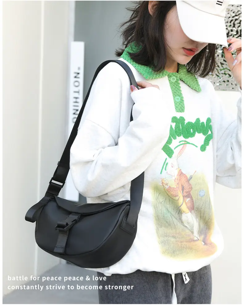 Black Crossbody Bag for Men Women Lightweight College Student — feature 31