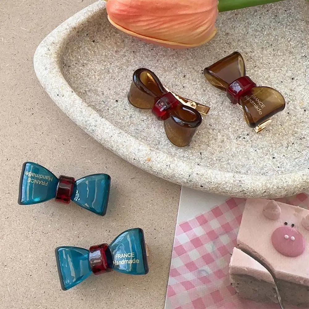 Women's Bow Hairpin Headdress Clips Red Green Blue - Image 9