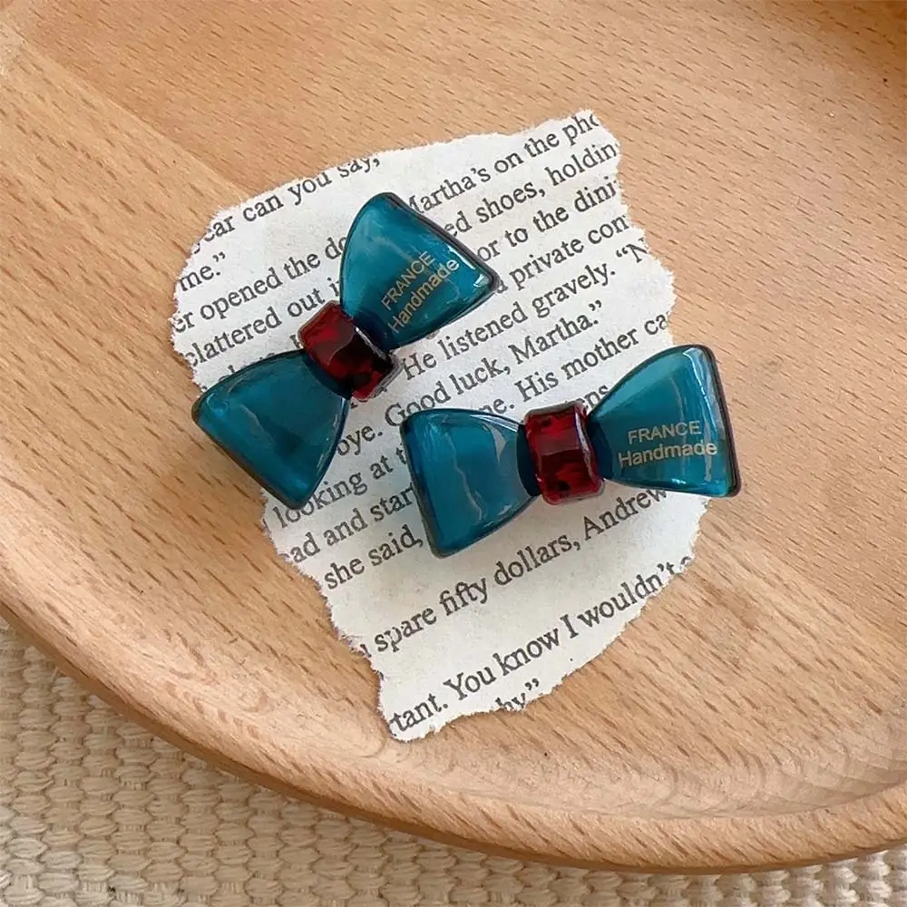Women's Bow Hairpin Headdress Clips Red Green Blue - Image 2