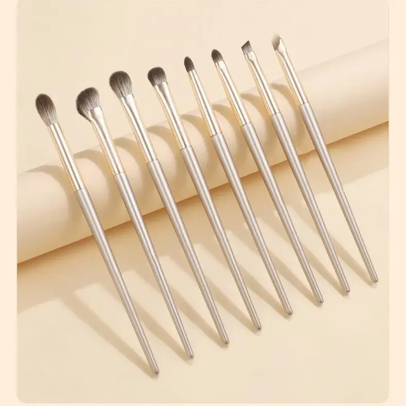 15 Gold Eye Shadow Brush Set Full Cosmetic Brushes