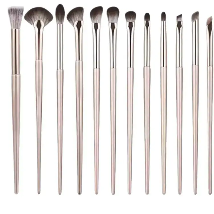 15 Gold Eye Shadow Brush Set Full Cosmetic Brushes