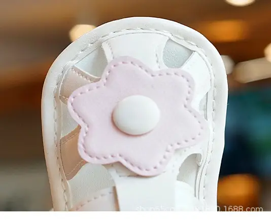 Toddler Sandals White Floral 1-2Yrs Non-Slip — feature 1