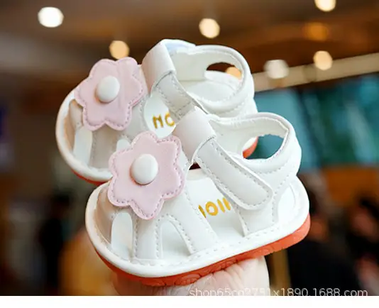 Toddler Sandals White Floral 1-2Yrs Non-Slip — feature 4