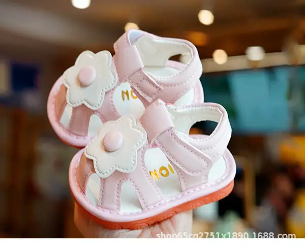 Toddler Sandals White Floral 1-2Yrs Non-Slip — feature 7