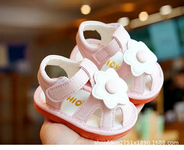 Toddler Sandals White Floral 1-2Yrs Non-Slip — feature 8