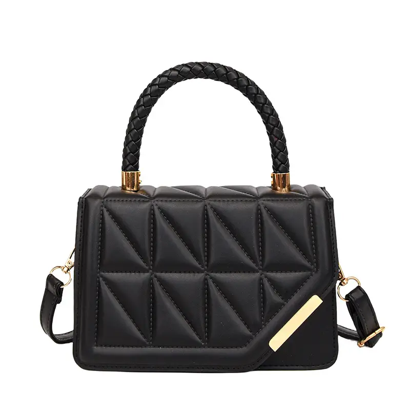 Women's Black Quilted Shoulder Crossbody Bag 2024 - Image 9