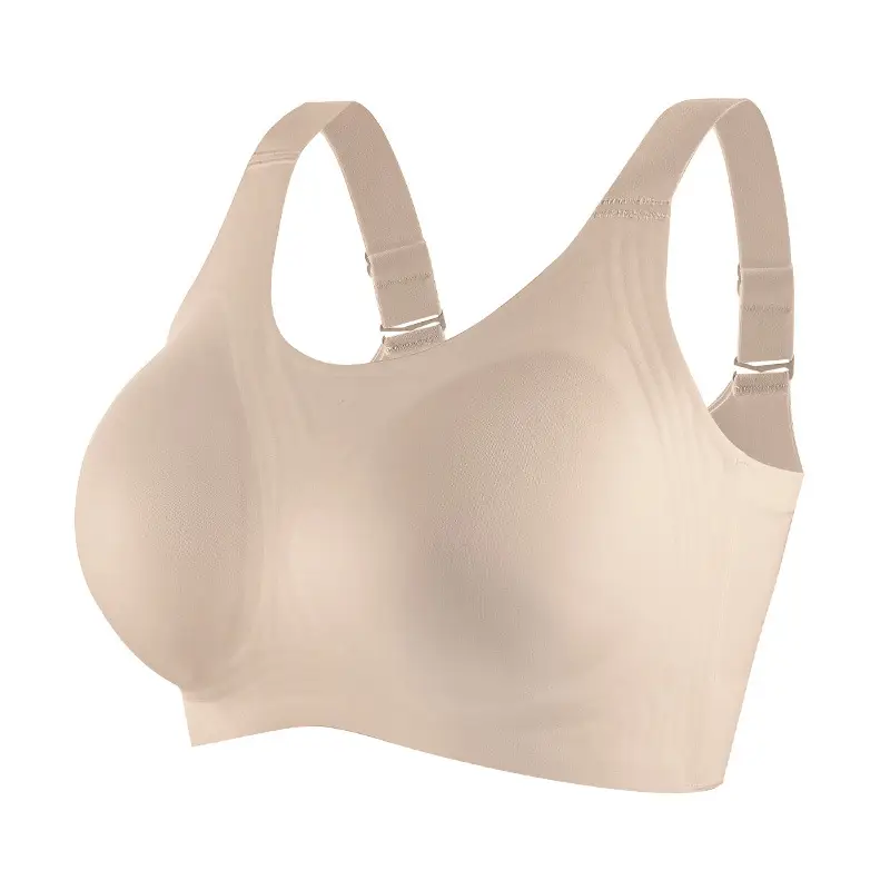 Large Size Large Chest Showy Underwear Women's All-inclusive No Steel Ring F Large Cup Bra Thin Parammary Anti-sagging Bra G Cup