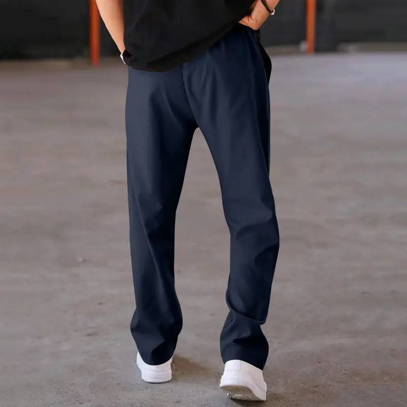 2025 Men's Loose Casual Straight Pants Spring Summer White — feature 13