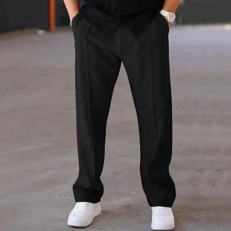 2025 Men's Loose Casual Straight Pants Spring Summer White — feature 20